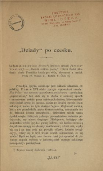 "Dziady" po czesku