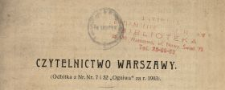 Czytelnictwo Warszawy