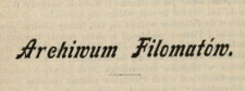 Archiwum Filomat&oacute;w