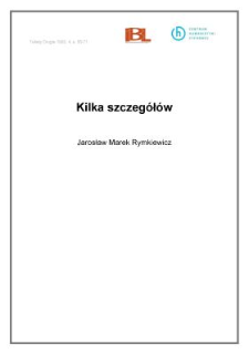 Kilka szczegółów