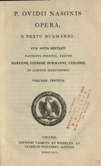 P. Ovidii Nasonis Opera. Vol. 3
