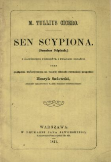 Sen Scypiona (Somnium Scipionis )