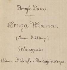 Druga wiosna (Neuer Fr&uuml;hling)