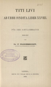 Titi Livii Ab urbe condita liber XXVIII