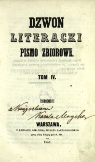 Dzwon Literacki : pismo zbiorowe