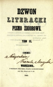 Dzwon Literacki : pismo zbiorowe 1846 T.3
