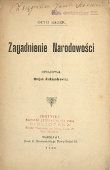 Zagadnienie narodowości