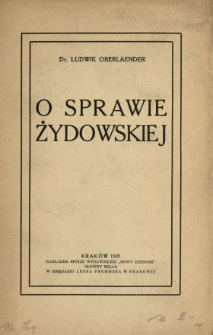 O sprawie żydowskiej