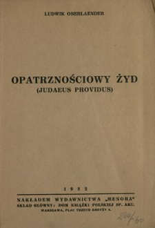 Opatrznościowy Żyd = (Judaeus providus)