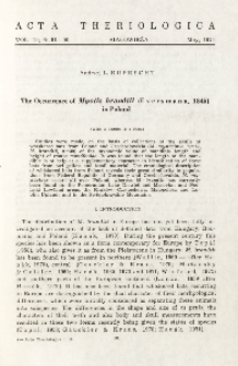 The occurrence of Myotis brandtii (Eversmann, 1845) in Poland