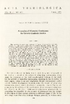 Arranging of allometry coefficients for growth gradients studies