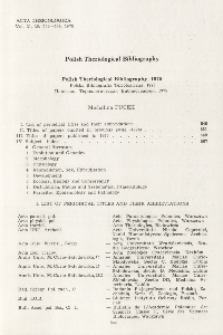 Polish Theriological Bibliography, 1975