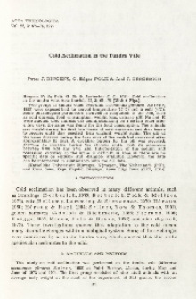 Cold acclimation in the tundra vole