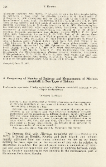 A comparison of number of embryos and measurements of Microtus montebelli in two types of habitats