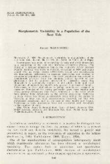 Morphometric variability in a population of the root vole