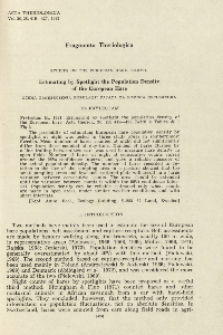 Studies on the European hare. XXXVII. Estimating by spotlight the population density of the European hare