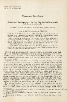 Growth and development of nestling New England cottontails, Sylvilagus transitionalis