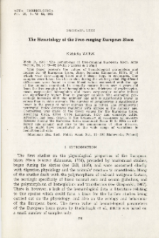 Bisoniana LXXX. The hematology of the free-ranging European bison