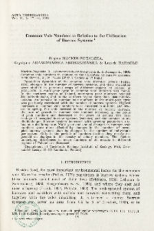 Common vole numbers in relation to the utilization of burrow systems