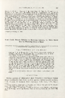 Fecal crude protein relative to browsing intensity by white-tailed deer on wintering areas in maine