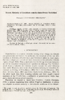 Sexual maturity of Crocidura russula (Insectivora: Soricidae)