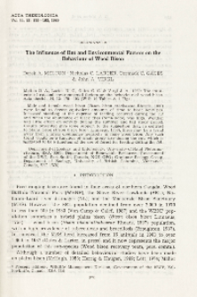 Bisoniana 102. The influence of rut and environmental factors on the behaviour of wood bison