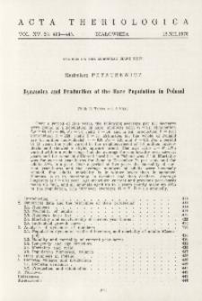 Studies on the European hare. XXIV. Dynamics and production of the hare population in Poland