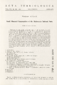 Small mammal communities of the Białowieża National Park