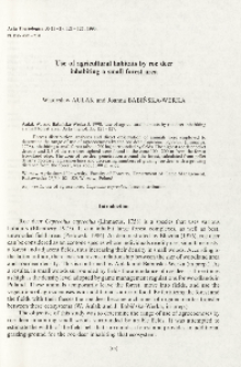 Use of agricultural habitats by roe deer inhabiting a small forest area