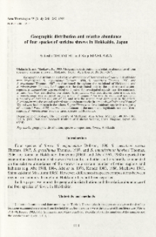 Geographic distribution and relative abundance of four species of soricine shrews in Hokkaido, Japan