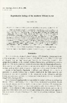 Reproductive biology of the southern African ice rat