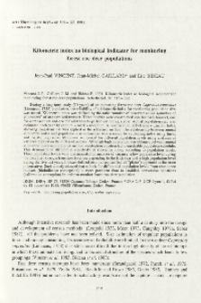 Kilometric index as biological indicator for monitoring forest roe deer populations