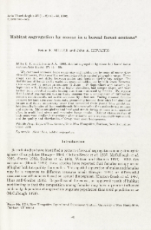 Habitat segregation by moose in a boreal forest ecotone
