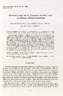 Seasonal range use by European mouflon rams in medium altitude mountains