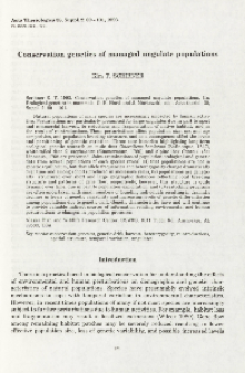 Conservation genetics of managed ungulate populations