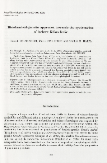 Biochemical-genetic approach towards the systematics of lechwe Kobus leche