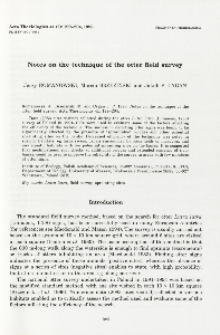 Notes on the technique of the otter field survey