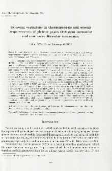 Seasonal variations in thermogenesis and energy requirements of plateau pikas Ochotona curzoniae and root voles Microtus oeconomus