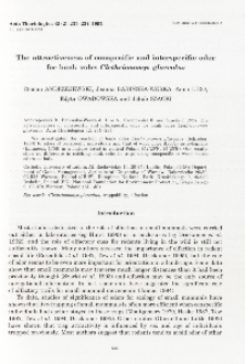 The attractiveness of conspecific and interspecific odor for bank voles Clethrionomys glareolus