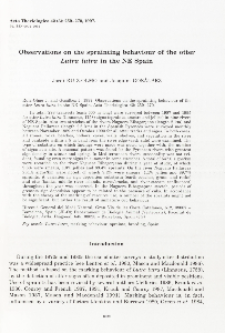 Observations on the sprainting behaviour of the otter Lutra lutra in the NE Spain
