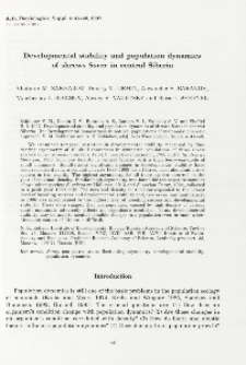 Developmental stability and population dynamics of shrew Sorex in central Siberia