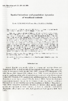 Spatial behaviour and population dynamics of woodland rodents