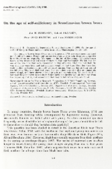 On the age of self-sufficiency in Scandinavian brown bears