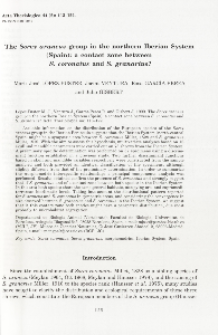 The Sorex araneus group in the northern Iberian System (Spain): a contact zone between S. coronatus and S. granarius?