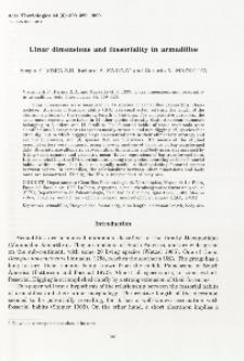 Ulnar dimensions and fossoriality in armadillos