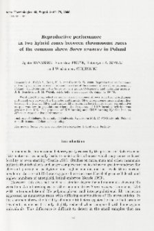 Reproductive performance in two hybrid zones between chromosome races of the common shrew Sorex araneus in Poland