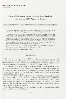 Diet of the otter Lutra lutra in lake Kerkini and stream Milli-Aggistro, Greece