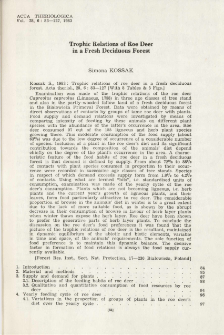Trophic relations of roe deer in a fresh deciduous forest