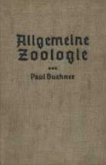 Allgemeine zoologie