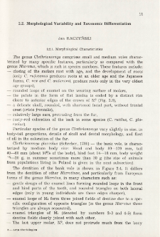 Morphological variability and taxonomic differentiation